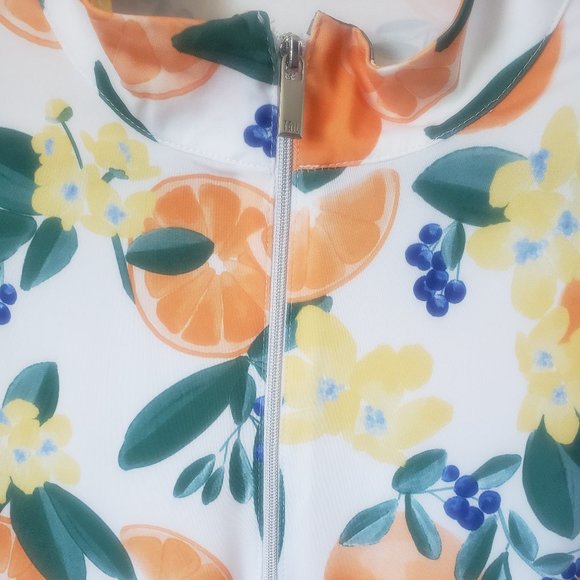 TAIL Women's Fun in the Sun Happy Long Sleeve 3/4 Zip - Orange Crush - XXL - Picture 6 of 13